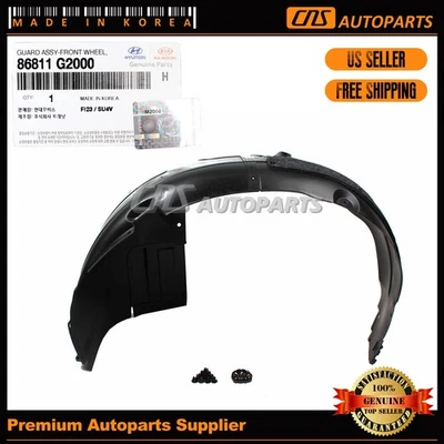 GENUINE Fender Liner FRONT LEFT DRIVER for 2017-2022 Hyundai Ioniq OE 86811G2000 - Image 1 of 4