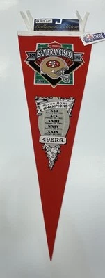 San Francisco 49ers NFL Super Bowl Champions WinCraft Authentic Wool Pennant!!! - Image 1 of 3