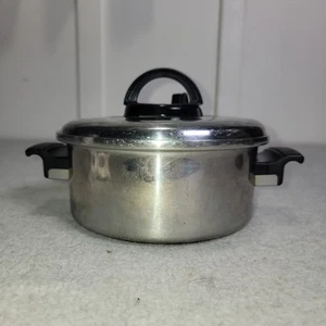 Vintage 8" ROYAL QUEEN Multi Core 5 Ply Edelstahl Soßenpfanne mit Deckel - Bild 1 von 9