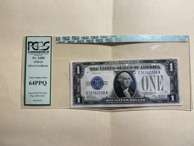 1928 $1 Silver Certificate PCGS Cert 64 PPQ E70762286A - Image 1 of 2
