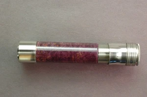 FLY ROD REEL SEAT Dyed Maple Burl 11345 Screwlock Nickel Silver 0.435" bore - Picture 1 of 8