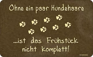 Frühstücksbrettchen Ohne Hundehaare - Schneide-Brettchen Geschenk Brett Hund - Bild 1 von 1