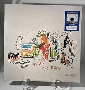 CROSBY STILLS NASH and YOUNG - SO FAR - Limited Edition Clear Vinyl Sealed - Picture 1 of 2