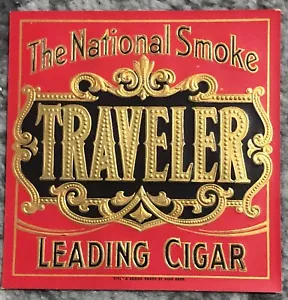 Scatola portasigari etichetta VIAGGIATORE in rilievo vintage originale anni 20 mai usata vecchio tabacco - Foto 1 di 4