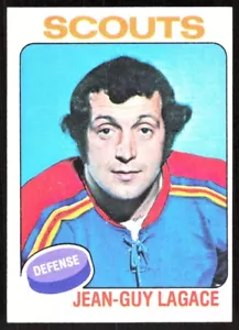 1975-76 8492A Topps Jean-Guy Lagace Kansas City Scouts #141 - Picture 1 of 2