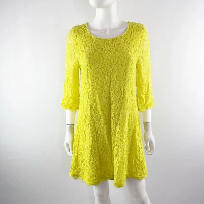 Vestido Diane Von Furstenberg Chartreuse Verde Encaje Cambio Formal Vibrante Talla 12 Foto 1 de 4