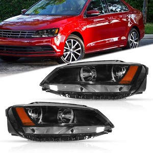 ISHARINGAUTOPARTS Headlight Assembly Compatible With 2011-2018 Volkswagen Jetta MK6 4-Door Sedan Left Right Halogen Head Light, Chrome : Buy Online At Best Price In KSA - Souq Is Now - Foto 3