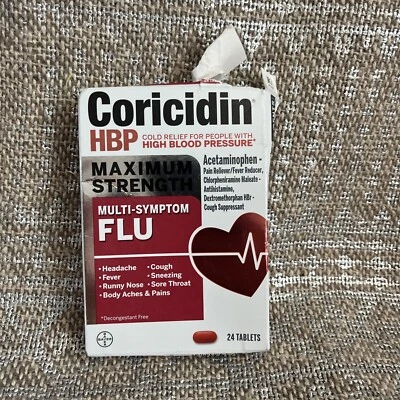 Coricidin Max Fuerza Acetaminofén Multi-Síntoma Gripe Comprimidos 24 Ct EXP 08/25 Foto 1 de 4