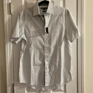 Kleines Michael Kors kurzärmliges Button-Down-Hemd für Herren Punkte Druck $ 89,50 Reg - Bild 1 von 11