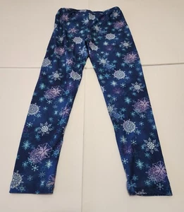 Disney Frozen - Girls Snowflake Leggings - Size M - Picture 1 of 5