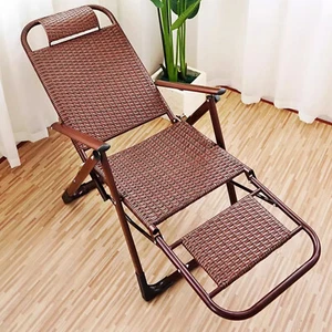 Gartenstuhl Lounge Sessel aus Rattan Garten Terrassen Sessel Liegestuhl - Bild 1 von 8
