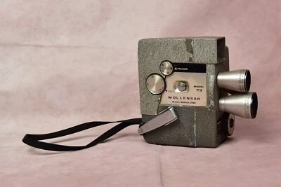 Винтажный WOLLENSAK 8 мм модель 73 как непроверенный пленочный фотоаппарат детали или декор - Изображение 1 из 4