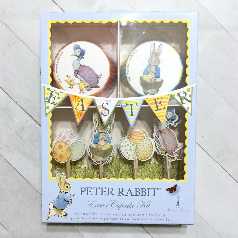 Peter Rabbit Easter Cupcake Kit Liners Toppers Bake Cup Beatrix Potter Meri Meri - Image 1 of 1