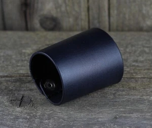 Pulsera de cuero negro, brazalete de mujer, pulsera de hombre, accesorios de cuero. - Imagen 1 de 8