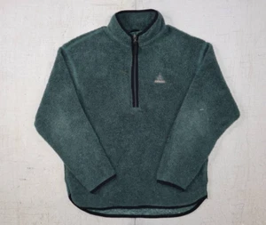 Vintage Y2K Nike ACG Green Half Zip Fleece Pullover Quality Comfort Size Medium - Picture 1 of 8