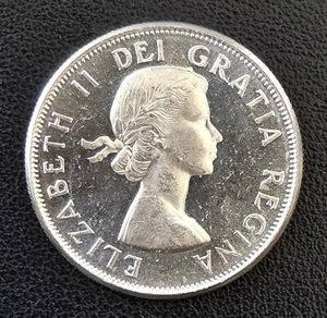 Moneda de medio dólar de plata Canadá 1960 ***Cameo escarchado*** 80 % plata - Imagen 1 de 2