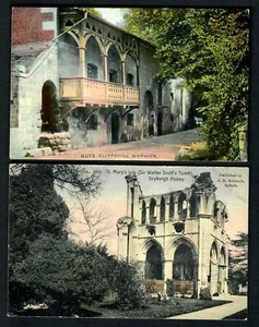 #751 UK Vintage Colored, Sir Walter Scott Tomb, Warwick, Guys Cliffemill Unused - Picture 1 of 2
