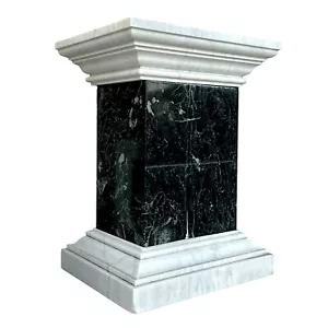 Capitello Marmo Verde Alpi Bianco Carrara Interior Garden Design Sculpture H80cm - Foto 1 di 4