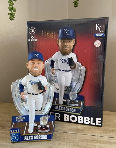 ALEX GORDON Kansas City Royals MLB Rawlings PLATINUM Glove Bobblehead #/100 NIB! Cover