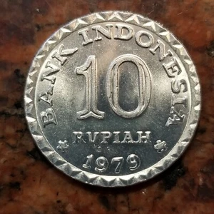 1979 INDONESIA 10 RUPIAH COIN - #B1130 - Picture 1 of 2