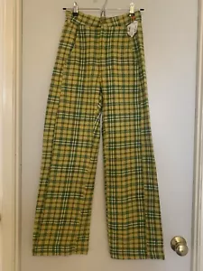 Free People moderne klassische karierte Hose gerades Bein Größe 0 - Bild 1 von 7