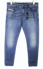 DIESEL Mharky 083AA W34 Men Jeans Slim Fit Denim Blue Washed Casual Flat Front