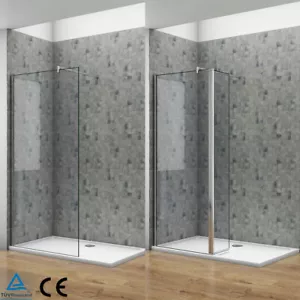 Walk In Wet Room Shower Enclosure 8mm Easy Clean Glass Bath Screen Panel Cubicle - Picture 1 of 12
