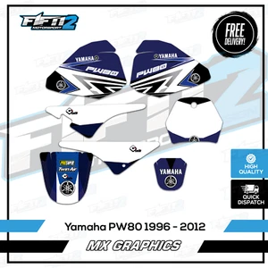 Mittelklasse Yamaha PW 80 1996 bis 2012 Grafik-Kit Aufkleber Aufkleber Wrap PW80