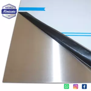 Lamiera Acciaio Inox 304 Spessore Da 0,5 a 3 mm Lucida o Satinata con Pellicola - Foto 1 di 4