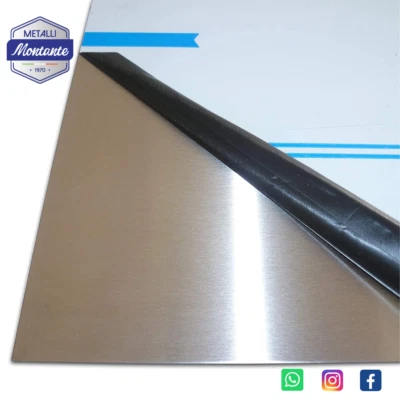 Lamiera Acciaio Inox 304 Spessore Da 0,5 a 3 mm Lucida o Satinata con Pellicola - Immagine 1 di 2