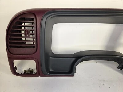 95-99 CHEVY GMC SILVERADO Dash Bezel Instrument Cluster Radio Trim RED - Image 1 of 4