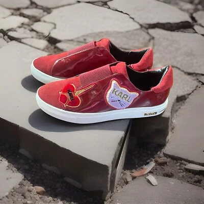 Zapatillas rojas Karl Lagerfeld Love Paris para mujer talla 9M Foto 1 de 4