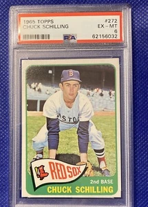 1965 Topps Baseball #272 Chuck Schilling PSA 6 EX-Mint Boston Red Sox 62156032 - Picture 1 of 2