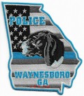 Waynesboro  Police K-9, Georgia  (4" x 4.75" size) shoulder police patch (fire)