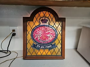 Vintage Tuborg Beer Plastic Stained Wall Light Man Cave Sign - Picture 1 of 11