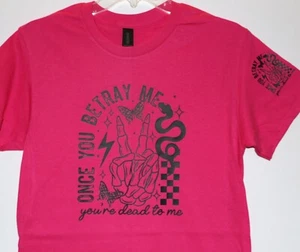Camiseta Betray Me, Gildan, algodón pesado, transferencia DTF, brazo DTF, talla pequeña-tee5 - Imagen 1 de 4