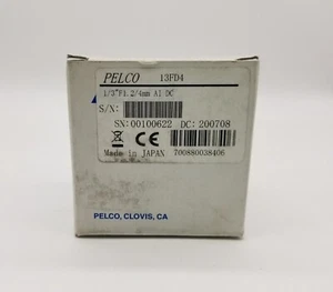PELCO 13FD4 LENS 4MM TV LENS F1.2 AI DC FIXED FOCAL LENGTH LENS – NEW - Picture 1 of 5