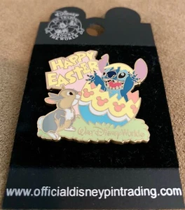 New Disney Stitch and Thumper Pin, Happy Easter Retired Pin, Lilo and Stitch - Picture 1 of 1