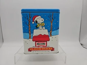De colección 1996 Peanuts Snoopy Navidad Sabor Leche-Hueso Snacks Vacíos Coleccionistas Lata A - Imagen 1 de 7