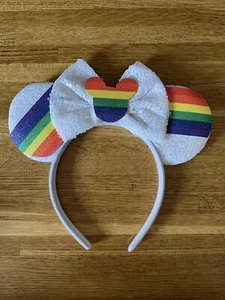 Disney Mickey / Minnie Mouse Ears Headband - Rainbow Pride - Picture 1 of 1