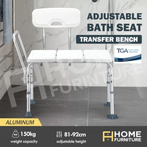 Shower Bath Tub Transfer Bench Medical Chair Seat Safety Aid Stool Armrest - Picture 1 of 12