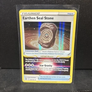 Earthen Seal Stone 154/195 Swsh12: Sword & Shield - Silver Tempest Holo - Picture 1 of 2