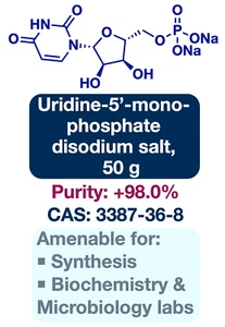 Uridine-5-monophosphate disodium salt || CAS: 3387-36-8 || 50 g || +98.0% - Foto 1 di 2