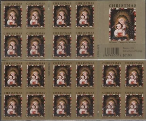 SC# 4100a 2006 39¢ Unfolded Madonna & Child Double-sided Convertible Pane of 20 - Picture 1 of 1