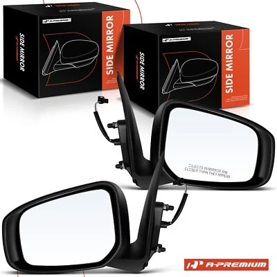 Espejo retrovisor eléctrico negro derecho y derecho A-Premium para Mitsubishi Mirage 2014-2015 2017-2022 Foto 1 de 4