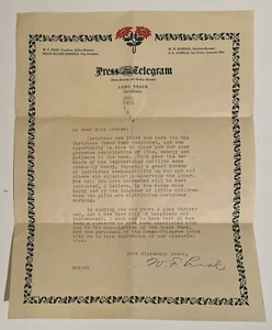 1926 Signed Telegram From William F. Prisk California newspaper executive politi - Picture 1 of 6