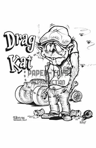 1965 - DRAG KAT - RAT FINK - ED "BIG DADDY" ROTH MONSTER COLORING BOOK POSTER - Picture 1 of 1