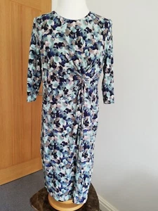 Eastex blue, turquoise and beige dress, size 16 - Picture 1 of 6