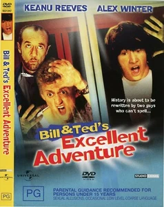 Bill & Ted's: Excellent Adventure DVD (Region 4) Keanu Reeves NEW CASE - Picture 1 of 3