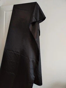 BLACK Medium Weight Silk Satin Bridal, Dressmaking Fabric per meter - Picture 1 of 5